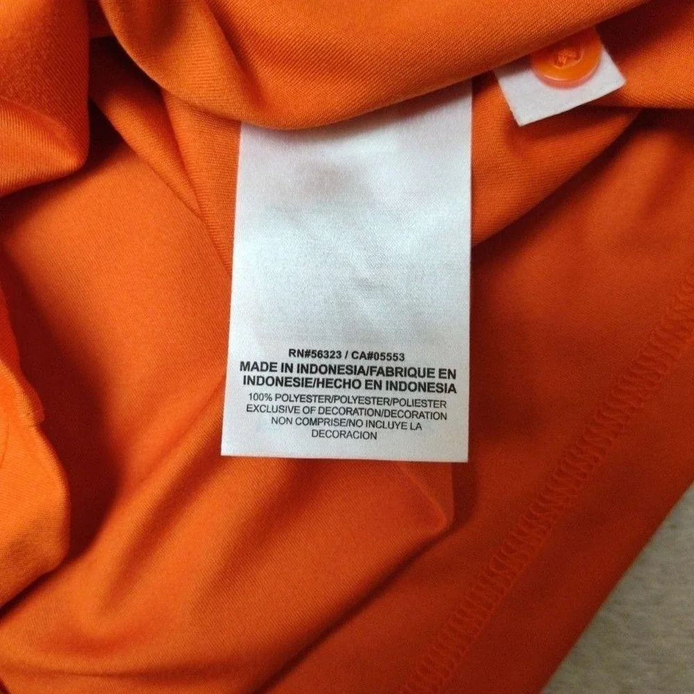 Nike Chicago Bears Polo Shirt Mens Large Orange Dri-FIT Football Training Pro